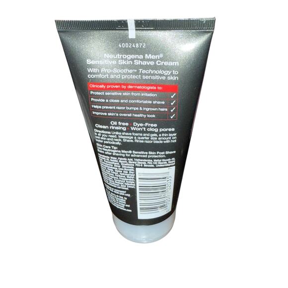 Neutrogena Men's Shaving Cream For Sensitive Skin, 5.1 fl. Oz Unsealed - Picture 2 of 3